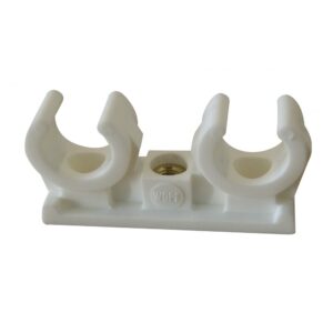 Dobbelt plast rørbærer 22mm