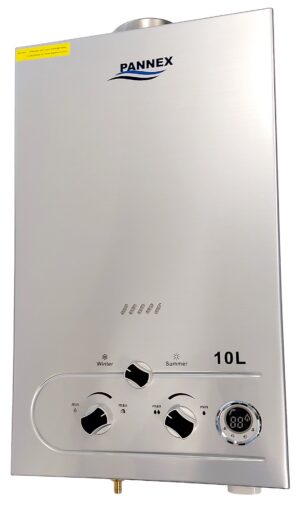 Pannex Gasvandvarmer incl. håndbruser og bruserslange