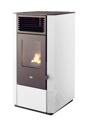 Irina pilleovn 8 kW - Hvid/sort