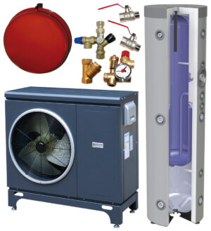 CopMax RS07 m/Multitank 180/100 L Varmepumpesæt