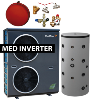 Copmax HS22V L/V Varmepumpesæt m/akkutank 300L m/spiral & isolering