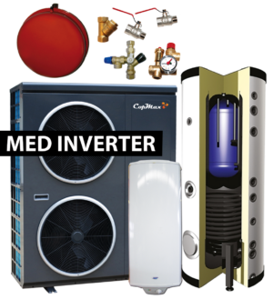 Copmax HS22V L/V varmepumpesæt m/multitank 300/80L og vvb 80L