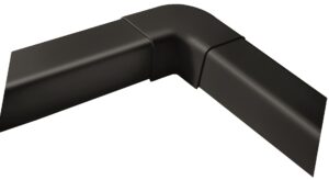 CopMax Design kabelkanal vinkel sort 80 x 60 mm