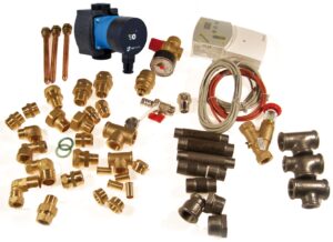 Fittingspakke med styring til solvarme anlæg