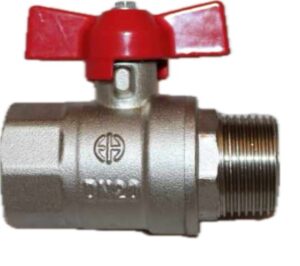 Kuglehane med T-greb muffe/nippel 3/8"