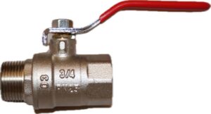 Kuglehane med L-greb muffe/nippel 3/4"