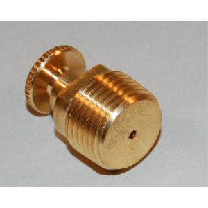 Luftskrue med håndhjul i messing 1/4"