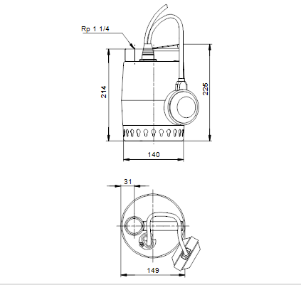 Grundfos pumpe KP150A-1