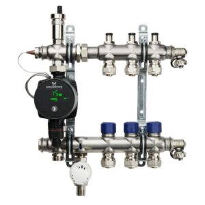 DVI Gulvvarme shunt 3 kredse med Grundfos